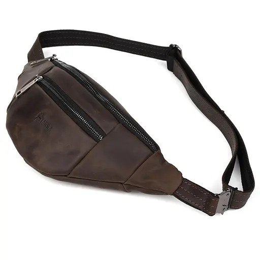 Жіноча шкіряна сумка-бананка Tarwa 31х14х6 см sum0026365 - фото 4