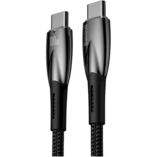 Кабель Baseus Glimmer Series USB-C to USB-C 100W 2m Black (CADH000801) [128053] - фото 3
