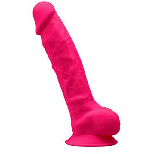 Фалоімітатор Silexd Premium Silicone Dildo Model 1 Size 9 23 см рожевий
