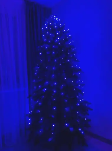 Новогодняя конусная гирлянда 2 м 20 нитей 400 LED лампочек Синий - фото 6