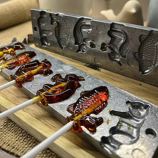 Форма для домашнего приготовления леденцов и конфет "Мишка, Рыбка, Белочка" + 10 палочек, ХЕАЗ Серебристый 85993 - фото 3