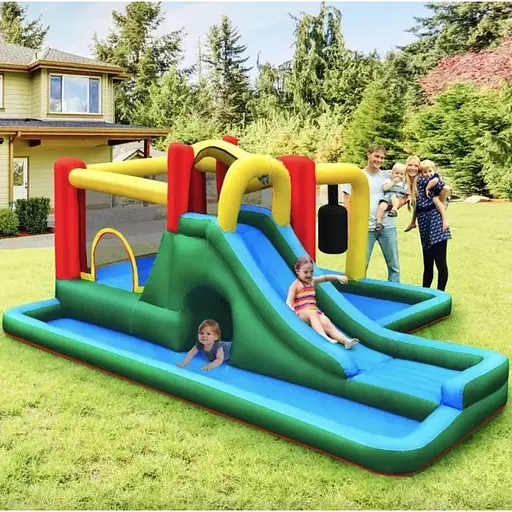 Надувная водная горка батут Costway Sani с водяными пистолетами (без вентилятора) - фото 2