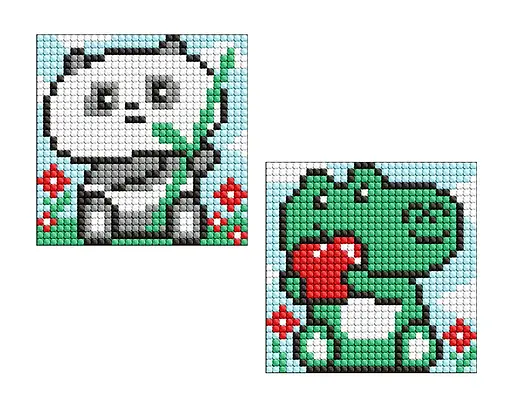 Набір з алмазною мозаїкою на магнітній основі для дітей Дивні смаколики, 9x9 см, AMS1069