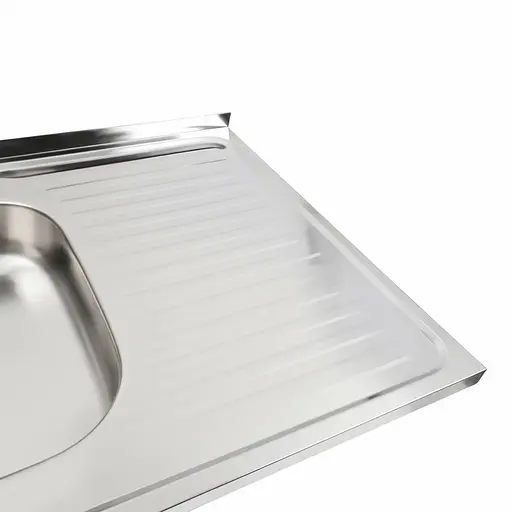 Кухонная мойка из нержавеющей стали Platinum 8060 L (0,4/120 мм), Нержавеющая сталь - фото 3