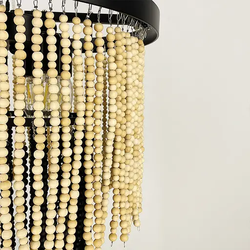 Подвесная люстра из серии "Деревянные бусины" Ø 40 см Line.F MJ 197-400 - фото 2