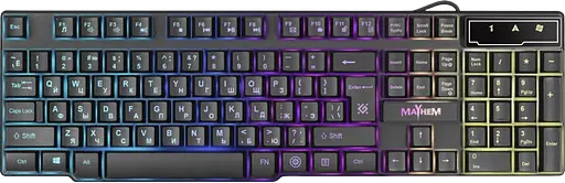 Клавіатура Defender Mayhem GK-360DL UA RGB Black (45362) - фото 3