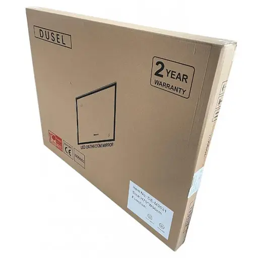 Дзеркало Dusel DE-M3051 75x100 см з годинником і Bluetooth, Білий - фото 3