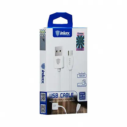 Кабель Inkax CK-60 USB - microUSB 1 метр белый