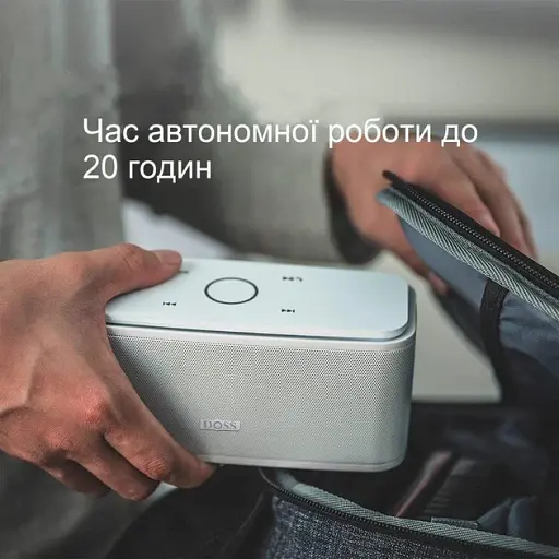 Портативна Колонка DOSS SoundBox Touch WhiteGrey Bluetooth динамік - фото 4