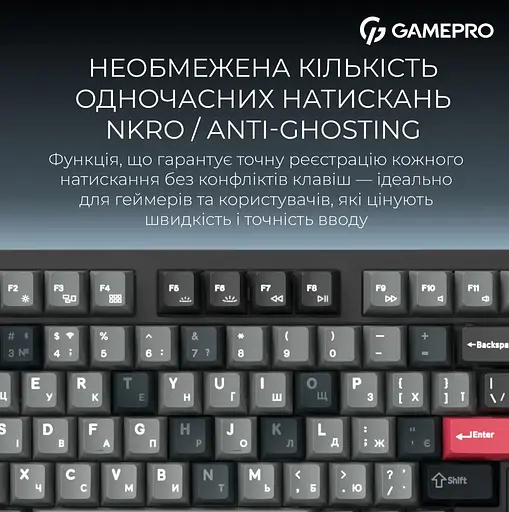 Клавиатура игровая механическая GamePro MK-305-BK Asgard Drakkar Keychron Super Red Switch Bluetooth 5.2/2.4 ГГц/USB Black - фото 13