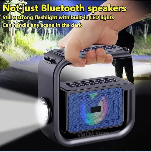 Бездротовий G-подібний динамік DV-600 з подвійною зарядкою сонячної енергії, спалахом, барвистим світлом RGB - фото 3