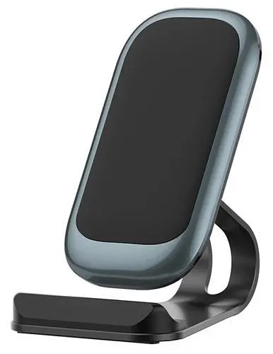 Бездротовий зарядний пристрій ColorWay, синій, 10 Вт, з підставкою для телефону, Qi, автовідключення для захисту акумулятора - фото 1