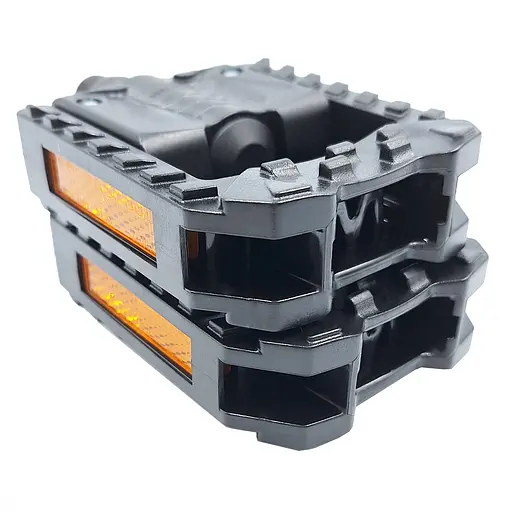 Педали велосипедные складные Пластиковые CQ JHX-630 на стальных подшипниках Черный (G0001947)