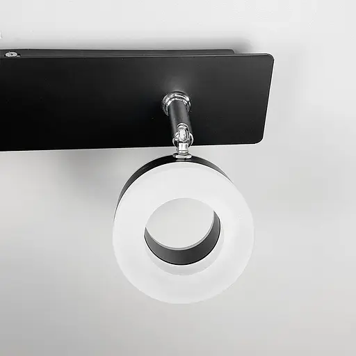 Чорне LED бра із трьома регулюючими точками світла 48х16 см Арт. 8375/3 BK Line F - фото 3