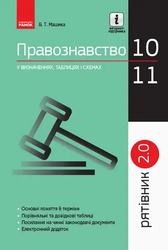 Правознавство 10 - 11 класи. У визначеннях, таблицях і схемах. Рятівник 2.0