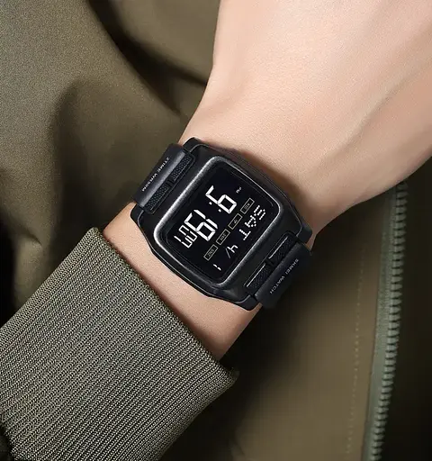 Часы мужские спортивные наручные Skmei 2193 (Черный с черным циферблатом) - фото 6