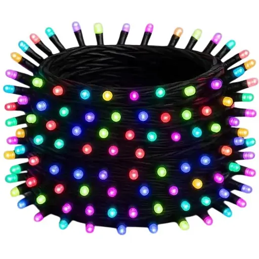 Різдвяна світлодіодна гірлянда 7х0.6м для приміщень і вуличного використання 320 світлодіодів LED стрічка 220 В Кольорове світло - фото 1