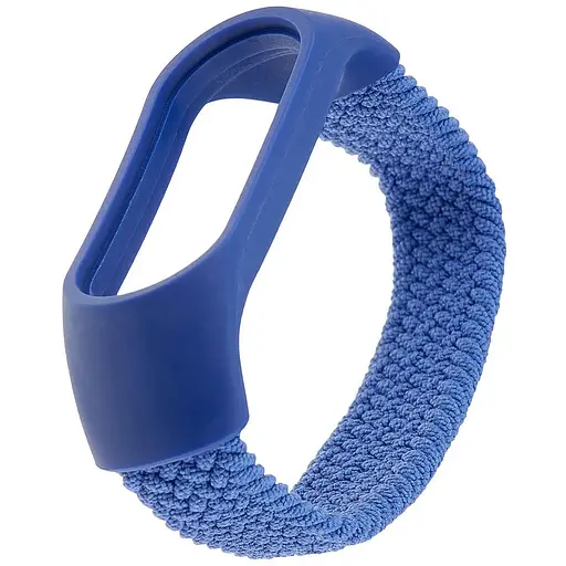 Ремінець Braided Buckle Solo Loop Mi Band 3/4/5/6/7 Navy Синій - фото 1