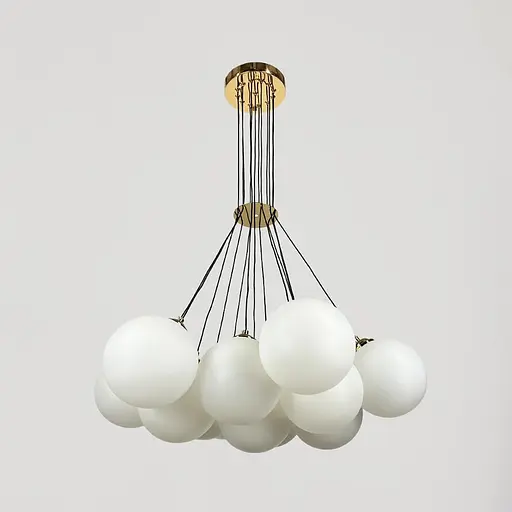 Люстра-пучок на 13 білих плафонів Ø 67 см | Line F | Арт. 1519/13 GD - фото 6