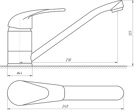 Змішувач для кухні EcoMix Elit EM-N-103 Хром - фото 5