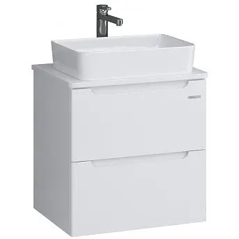 Тумба підвісна Sanwerk Ера Air 60 Білий з Топ панеллю та умивальником Rapid 50x35 (MV0000903) Білий - фото 1