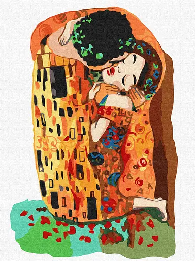 Набор для росписи по номерам Поцелуй, 30x40 см, КНО4866