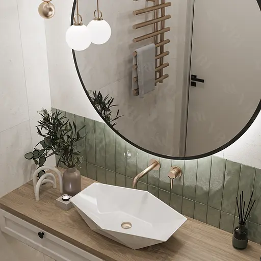 Умивальник VBI Venezia white накладний VBI-012400, Білий - фото 3