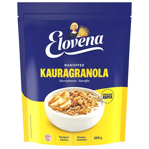 Вівсяна гранола Elovena з бананом 350 г - фото 1