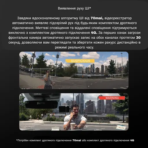 Автомобільний відеореєстратор 70mai Dash Cam 4K A810S-випуск - фото 7