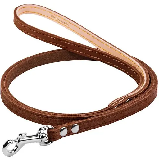 Повідець Collar одинарний непрошитий (ширина 12мм, довжина 122см) коричневий