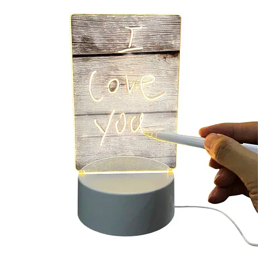 Светильник ночник 3D планшет USB, ручка для надписей с пультом разноцветный