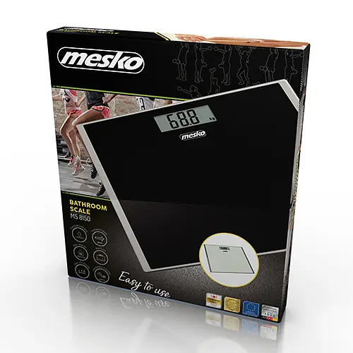 Ваги підлогові Mesko MS 8150 скляні до 150 кг точність 100 г Чорні - фото 7