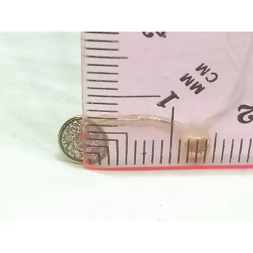 Золотая серьга-пирсинг Гаразд с фианитами. 3582594 - фото 4