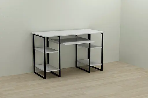 Комп'ютерний стіл Ferrum-decor Тім 75x120x60 чорний ДСП Білий 16мм (FRD-103950) - фото 6