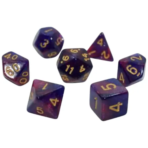 Набор кубиков Galaxy 7 Dice Set - Light purple , 7 шт. (g7dgala03)