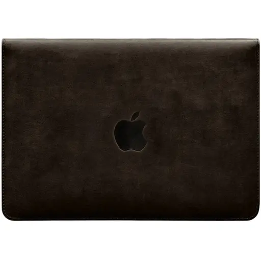 Чехол-конверт BlankNote с клапаном кожа+фетр для MacBook 16" Темно-коричневый Crazy Horse - фото 1