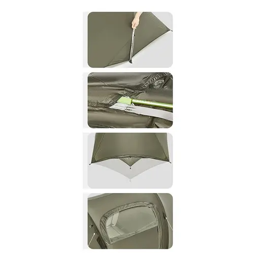 Намет Naturehike Opalus UL CNK2450WS036 двомісний темно-зелений - фото 8