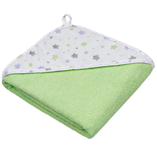 Куточок махровий Home Line Зірочки бузково-салатовий 90х90 см (198330)
