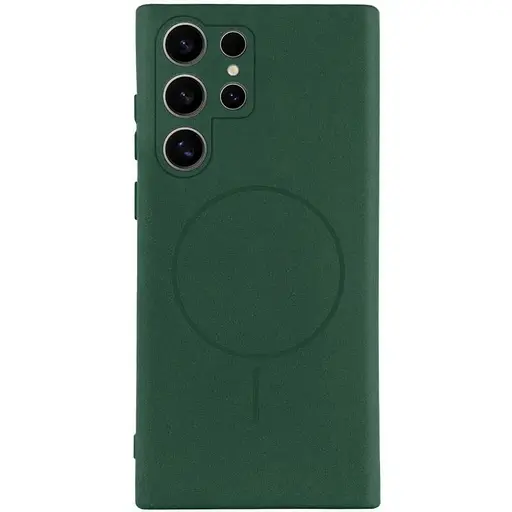 Чохол Lakshmi Silicone Cover Full Camera (AA) with MagFit для Samsung Galaxy S24 Ultra Зелений / Dark green
