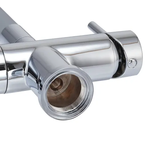 Змішувач для кухні на дві води з гнучким виливом Koer KB-72002-01 KR3383 Хром - фото 2