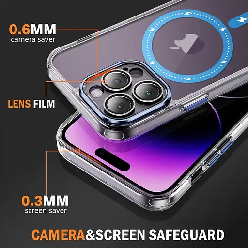 Чохол Epik TPU+PC Colorful with MagSafe для Apple iPhone 12 Pro 6.1 Blue - фото 6