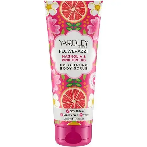 Скраб для тела Yardley London Flowerazzi Magnolia&Pink Orchid Exfoliating Body Scrub, 200 мл - фото 1