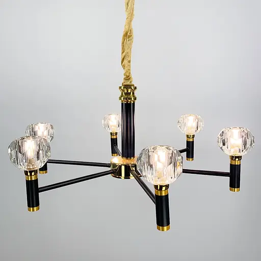 Елегантна люстра на 6 або 12 ламп з скляними плафонами Line.F Кількість ламп 12 - фото 5