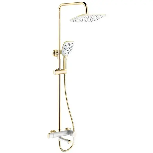 Душова система Rea Melia gold white з виливом REA-P2406, Золотий - фото 1