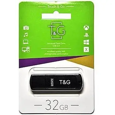 Флеш накопитель USB 32Gb T&G Shorty TG011 черный USB 2.0 (TG011-32GBBK) - фото 1
