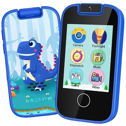 Модернизированный детский телефон-игрушка FILP для детей 3, 4, 5, 6 лет, сенсорный с камерой