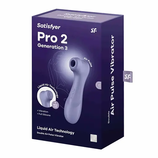 Вакуумний стимулятор клітора з вібрацією Satisfyer Pro 2 Generation 3 with Liquid Air (фіолетовий) - фото 6