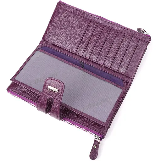 Женский кошелек из натуральной кожи Canpellini 18.59.5х2.5 см acs0029702 - фото 9