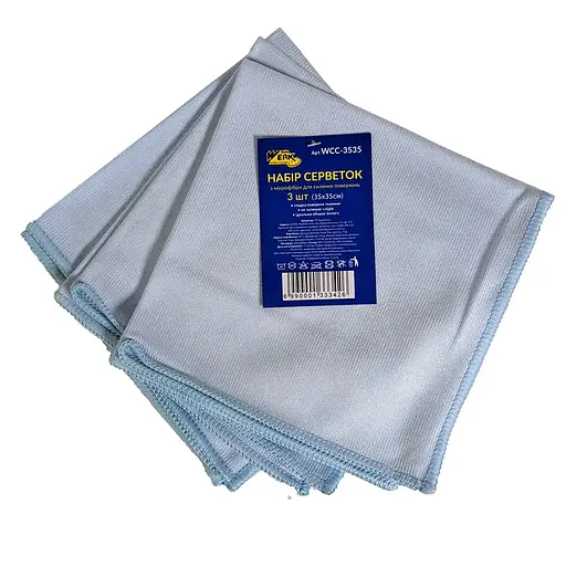 Набір серветок з мікрофібри Werk WCC-3535 для скляних поверхонь 35 x 35 см 3 шт. (133342)