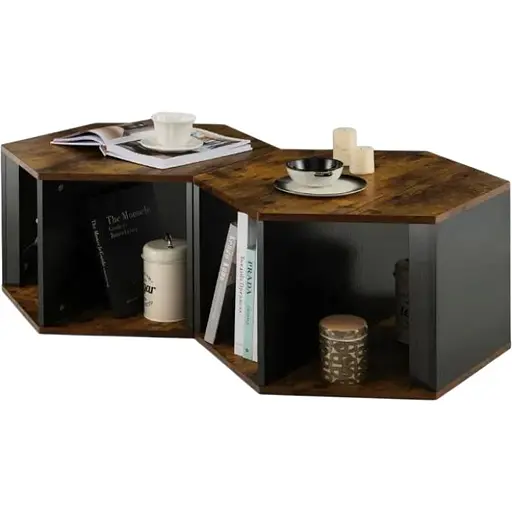 Комплект журнальних столиків Costway Neka шестикутний